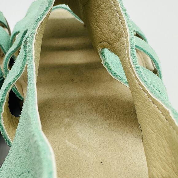 Skechers Women's Parallel Stylin Mint Green Suede Wedge Sandals Size 9.5 - Picture 11 of 13